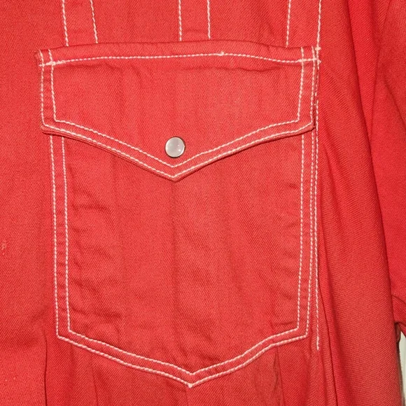 Anthropology-Pilcro Red Short-Sleeve mini-dress. Size LG - Picture 2 of 4